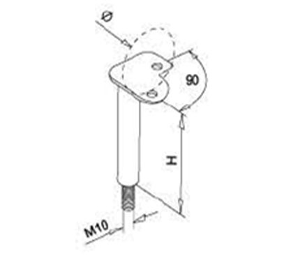 Pivot Handrail Support – 90 Degree