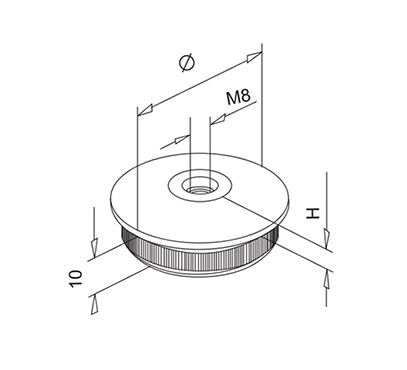 Tube Adapter With Threaded Hole – Radiused