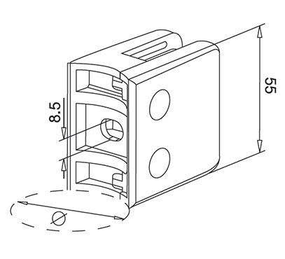 55 Square – with safety plate only – #08