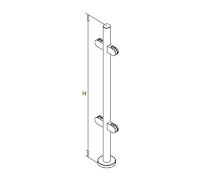 Round Tube Post – Glass