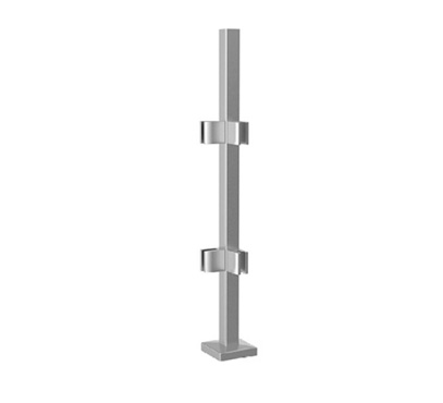 Square Tube Post - Glass