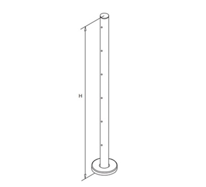 Round Tube Post – Cable