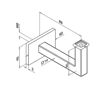 Wall Mount Handrail Bracket