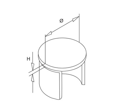 End Cap For Round Slot Tube