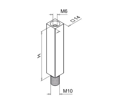 Square Pivot Handrail Support – Pin