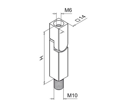 Square Pivot Handrail Support – Pin