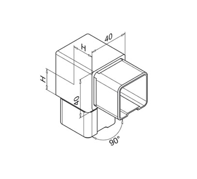 90 Degree Square Tube Elbow