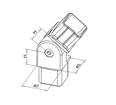 Ajustable Square Tube Elbow