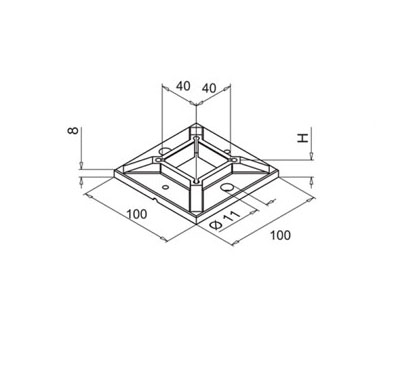 Square Base Plate