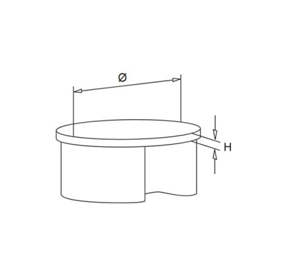 Flat End Cap Double Slot 180 Degree
