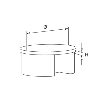 Flat End Cap Single Slot