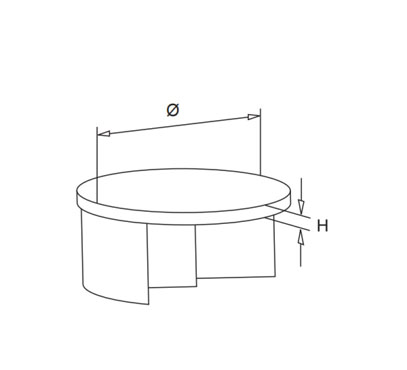 Flat End Cap Double Slot 90 Degree
