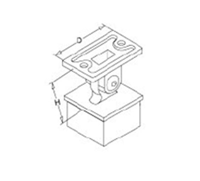 Adjustable Post Mount Handrail Support