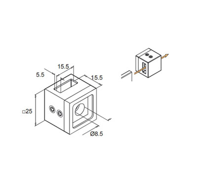 Flat Bar Holder- Through Hole