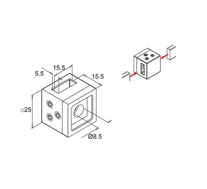 Flat Bar Holder- Connecting