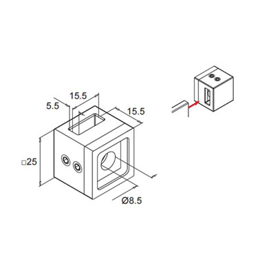 Flat Bar Holder- Left
