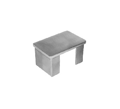 End Cap For Rectangular Slot Tube
