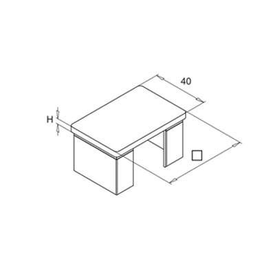 End Cap For Rectangular Slot Tube