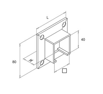 Base Plate For Rectangular Slot Tube