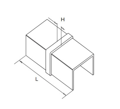 Connector For Rectangular Slot Tube 25×21