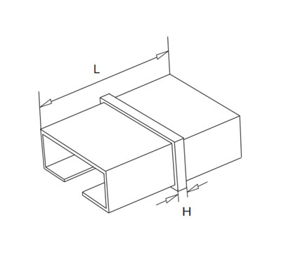In – Line Joiner For Rectangular Slot Tube