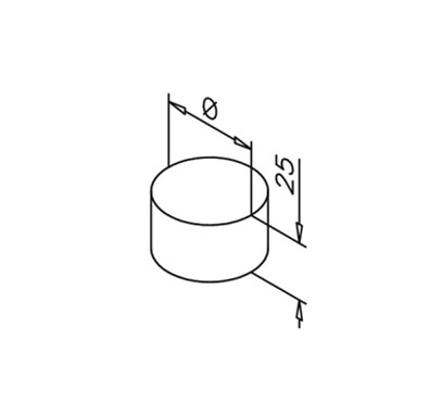 Flat End Cap For Wood Handrail