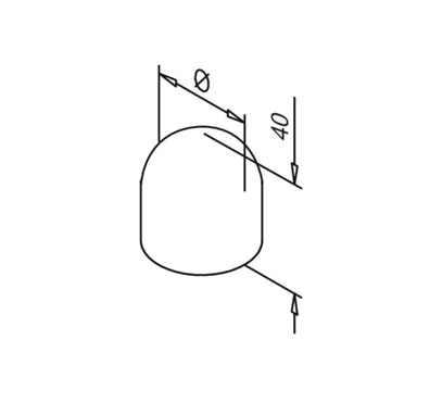 Half Ball End Cap For Wood Handrail