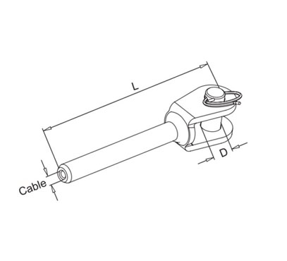 Fork Terminal Welded (Metric)
