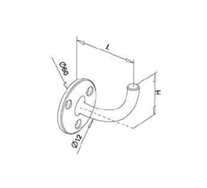 Wall Mount Handrail Bracket For Welding