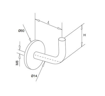 Wall Mount Handrail Bracket For Welding