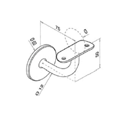 Wall Mount Handrail Bracket