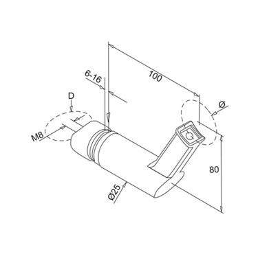Baluster Post Mount Handrail Bracket
