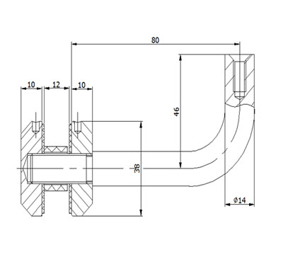 Glass Mount Handrail Bracket