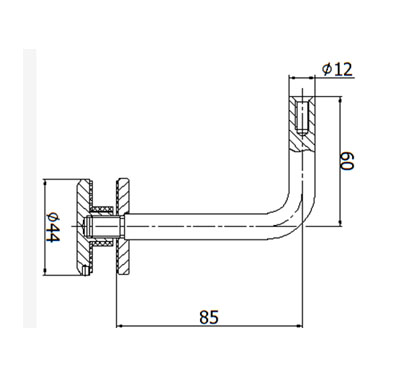 Glass Mount Handrail Bracket
