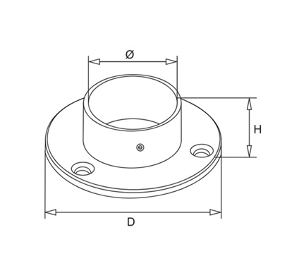 Tube Base Flange – With Grab Screw