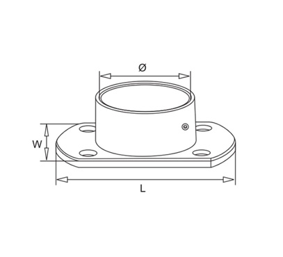 Tube Base Flange – With Grab Screw