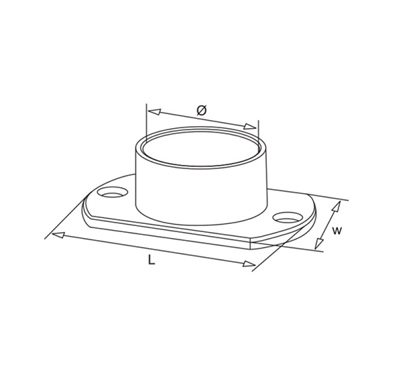 Tube Base Flange – Without Grab Screw