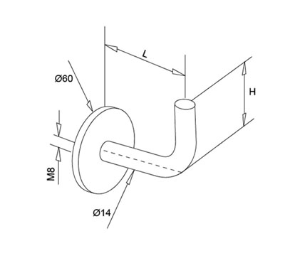Wall Mount Handrail Bracket For Welding