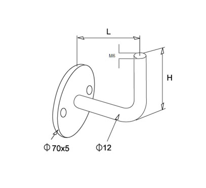 Wall Mount Handrail Bracket