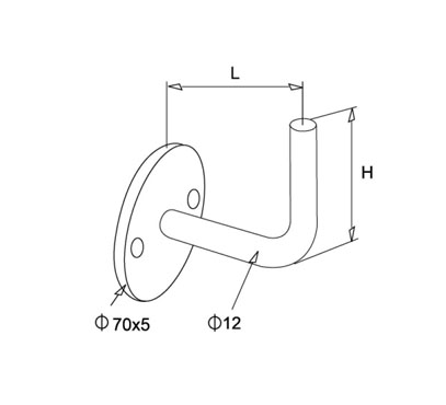 Wall Mount Handrail Bracket For Welding
