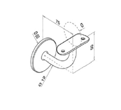 Wall Mount Handrail Bracket