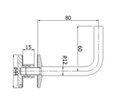 Glass Mount Handrail Bracket