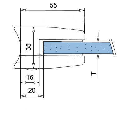 55 Square – with safety plate only – #08