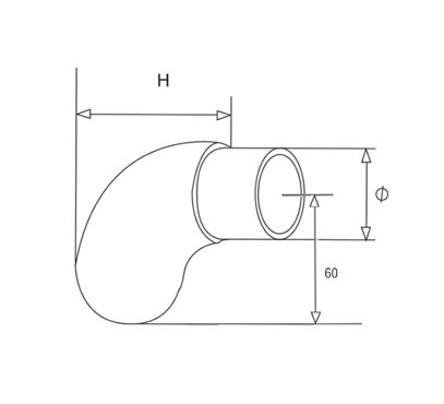 90 Degree Handrail End – Round