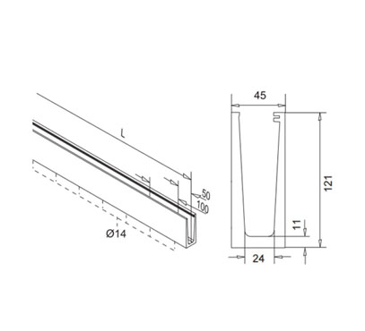 Floor Mount Channel – Slim 01