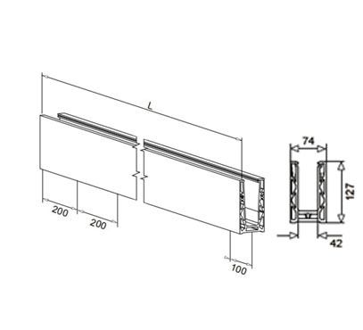 Floor Mount Aluminum Glass Channel – Sturdy 20