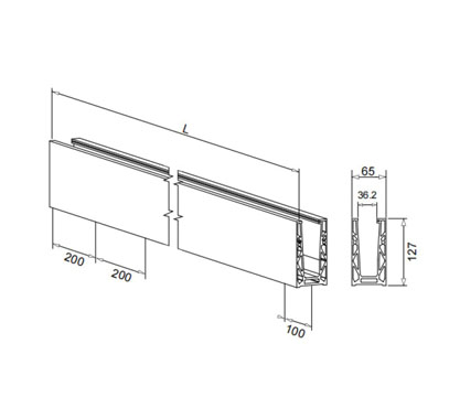 Floor Mount Aluminum Glass Channel – Sturdy 22