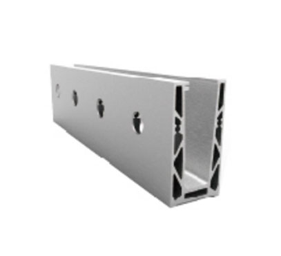 Wall Mount Aluminum Glass Channel - Sturdy 23