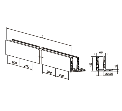 Adjustable Aluminum Glass Channel – F Sturdy 18